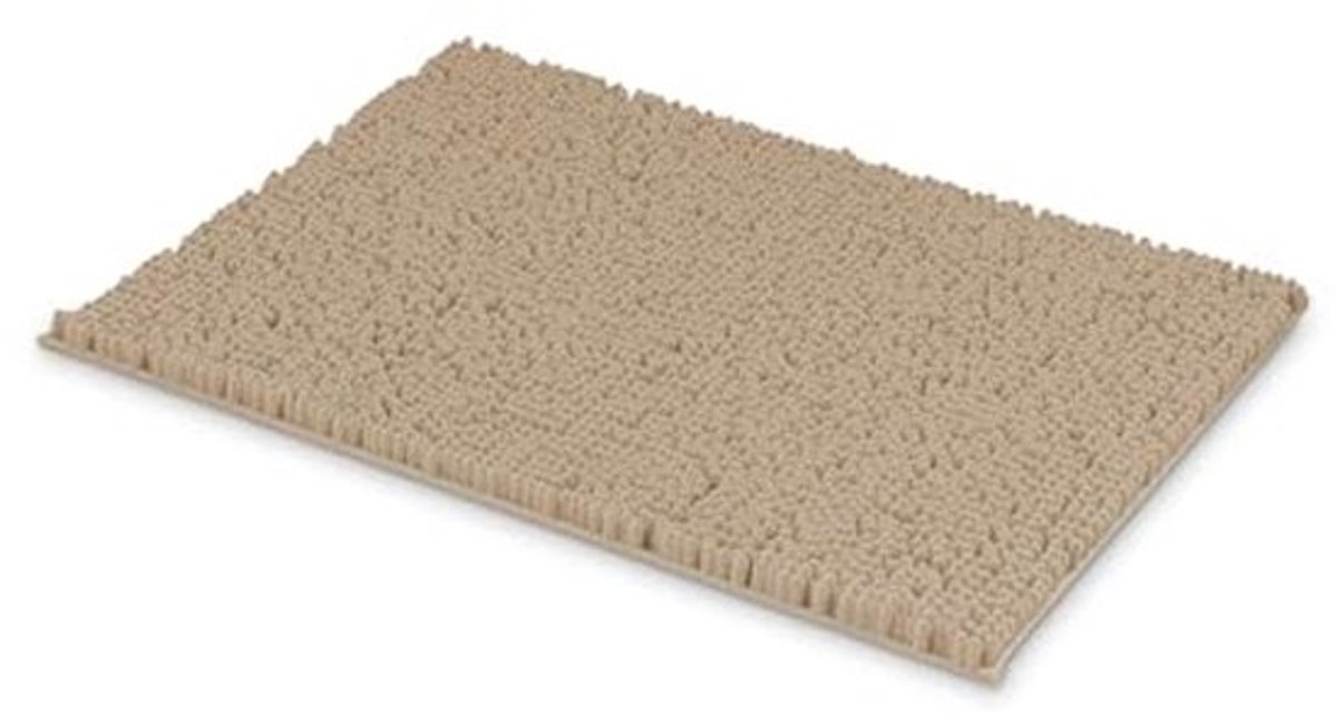 Antislip Chenille Badmat - Ultra Zacht, Sterk Absorberend en Wasbaar voor Badkamer en Toilet - 60 x 40 cm - Beige
