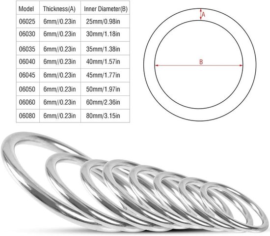 O-ring Roestvrijstalen boot Marine gelaste ring Gepolijste cirkel voor yogaringen Huisdieren Duiken Klimmen — afbeelding 5