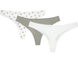 Esotiq Mia-Mia Serie - Damesstrings - 3-delige set - Naadloos - Meerkleurig - Maat L
