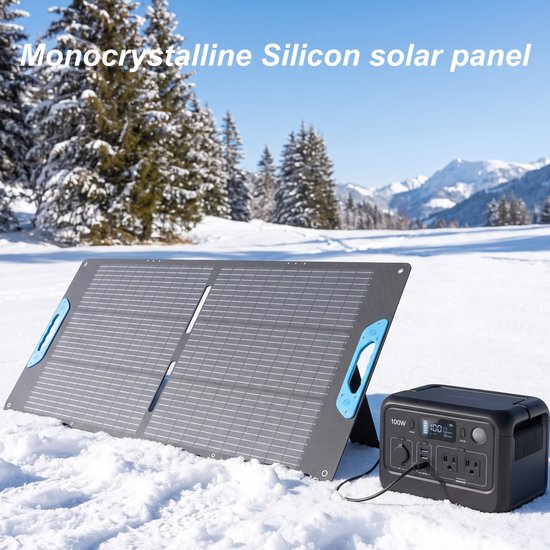 110W Vouwbaar Zonnepaneel, Monokristallijn Zonnepaneel 23.5% Rendement IP67 Waterdicht, Draagbaar Zonnepaneel met MC4 / USB-A / USB-C, voor Kamperen, Camper, Noodstroom — afbeelding 3
