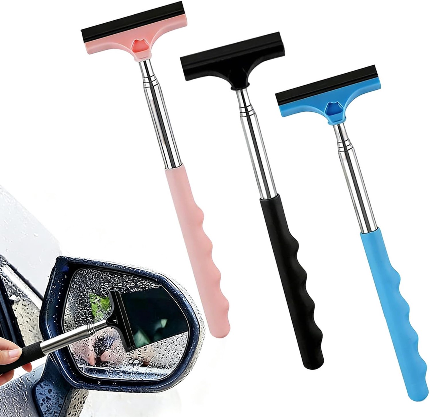 3 Stuks Uittrekbare Raamtrekker voor Auto en Glasoppervlakken
