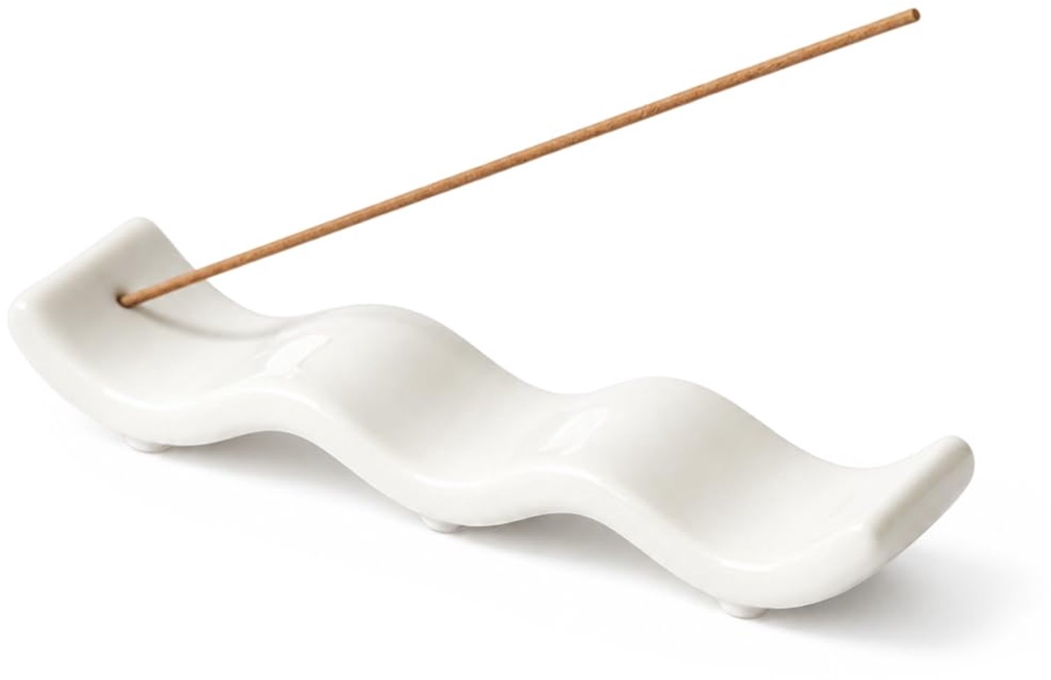 Keramische Wierookhouder - Golfvorm met Asopvangschaal