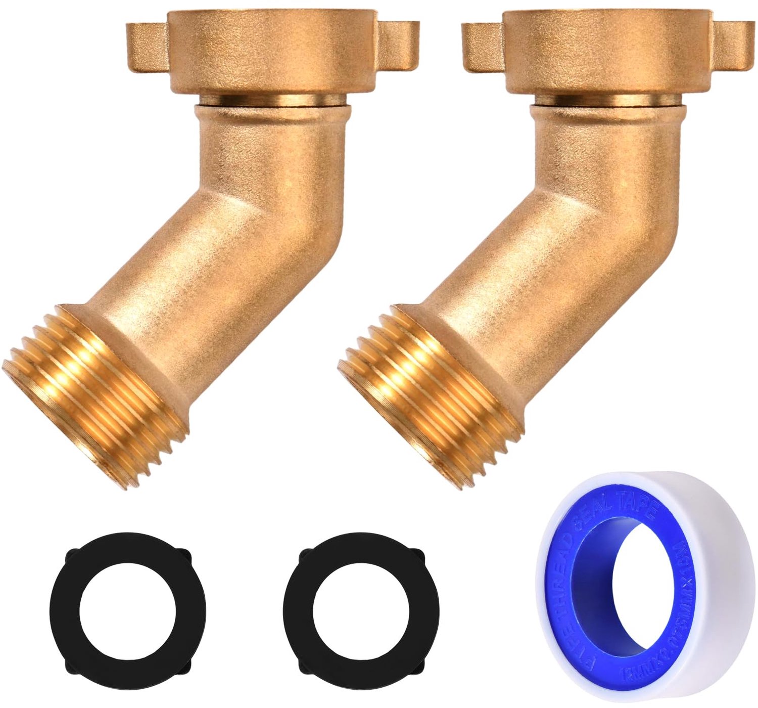 2 stuks Tuinslang Elleboogconnector 45 graden