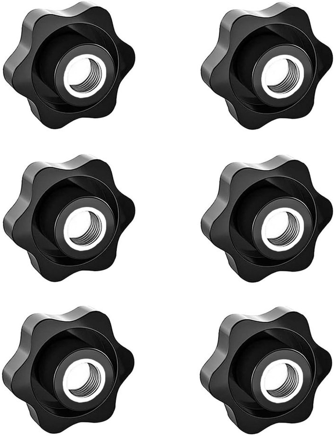 Set van 6 Ster Grip Moeren M12