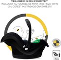 Zwart Mink Pro i-Size autostoeltje voor kinderen 40-75 cm, met crash-test goedkeuring.