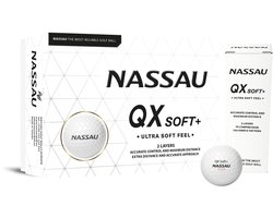 Nassau QX Soft+ - Golfballen - 12 stuks - Wit