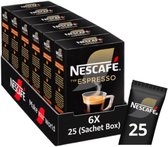 Nescafé Gold Espresso oploskoffie - 6 doosjes x 25 zakjes