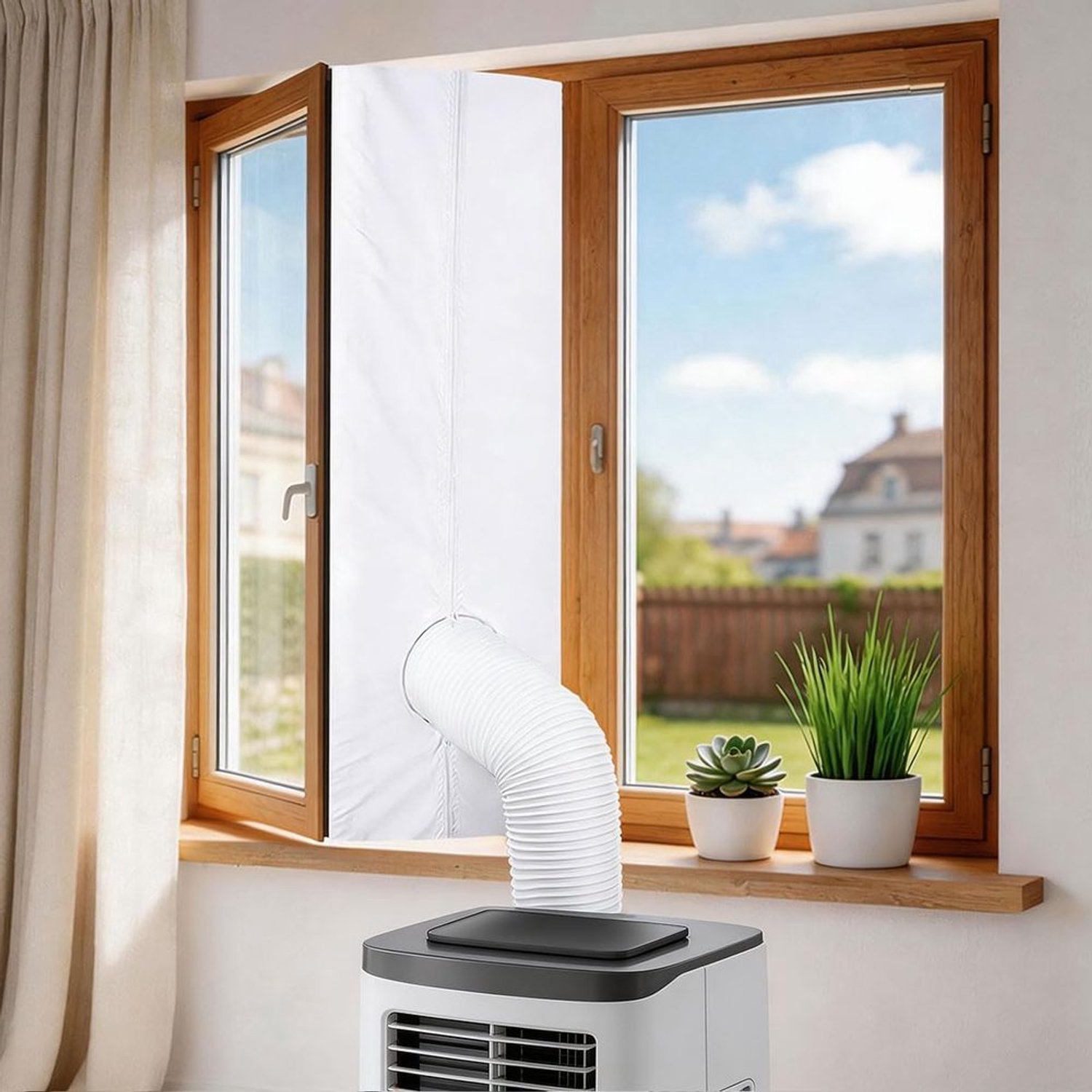 Mobiele Airconditioning Raam Seal met Rits