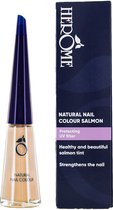 Herome Natural Nail Colour Salmon flesje en verpakking met UV-filter bescherming voor een gezonde tint.