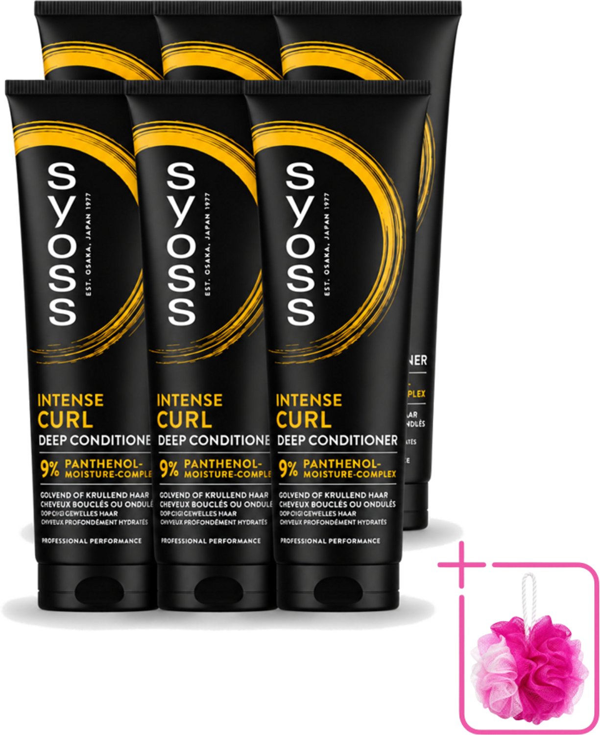 6 x Syoss - Intense Curls - Deep Conditioner - Elastische Krullen - 250 ml - Bulkverpakking - Krullen verzorging - Douchemop - Kruldefinitie