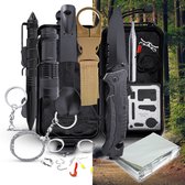 Ever Trex Survival Kit - Nooddeken - Survival Mes - Fluit - Opbergcase Outdoor Noodpakket - Overlevingspakket - Noodkit - Survivalsets - Noodpakketten Compleet
