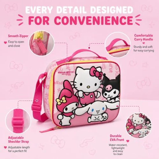 3D EVA Geïsoleerde Lunchtas voor Kinderen met Hello Kitty Design — afbeelding 2