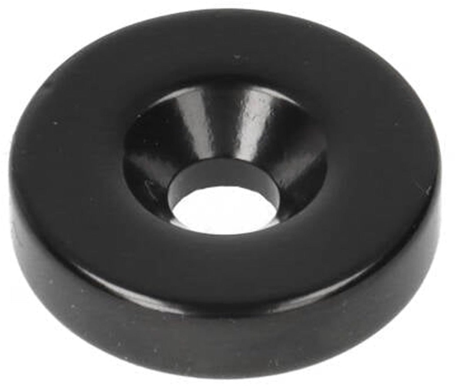 Neodymium Ringmagneet Ø20 x Ø9,8 x 5,1 mm N35 Epoxy met boor-/verzinkgat Noordpool – 4 stuks