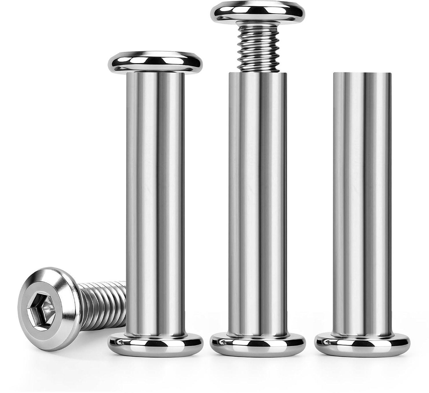 Verbindingsschroeven 20 stuks - M6 x 35 mm - roestvrij staal A2 V2A - ideaal voor meubelverbindingen - ServiceTopper