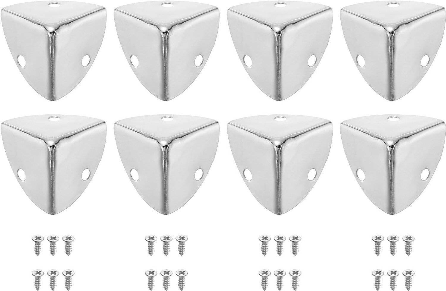Set van 8 Vintage Metalen Hoeken voor Meubelrandbescherming