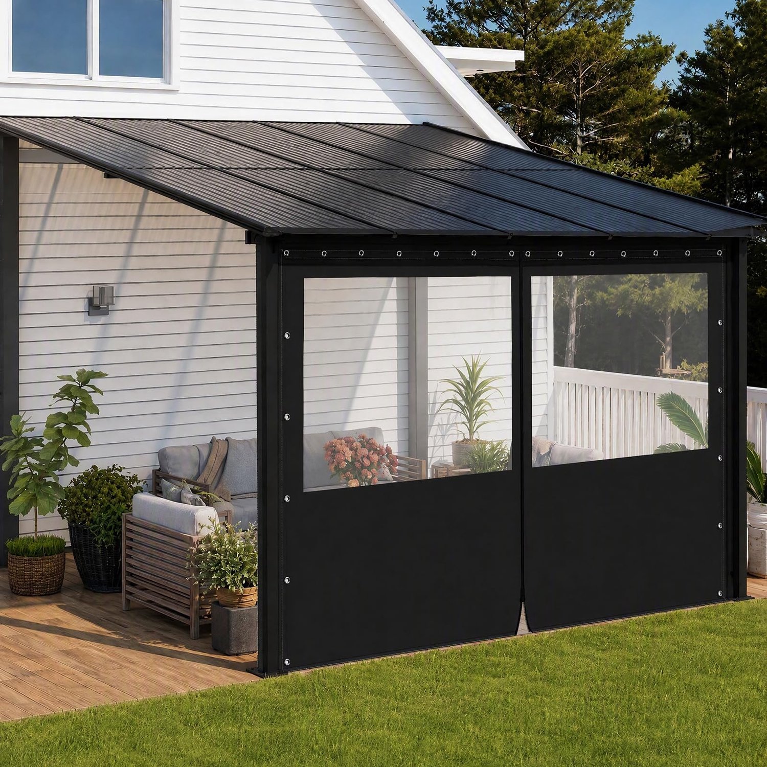 Waterdicht Dekzeil voor Pergola - Met Ritssluiting en Versterkte Oogjes - 2,5 x 3,6 m