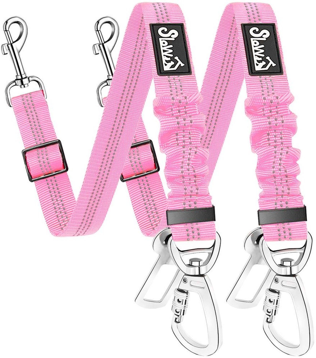 Hondenveilige Gordel Set van 2 Verstelbare Bungee