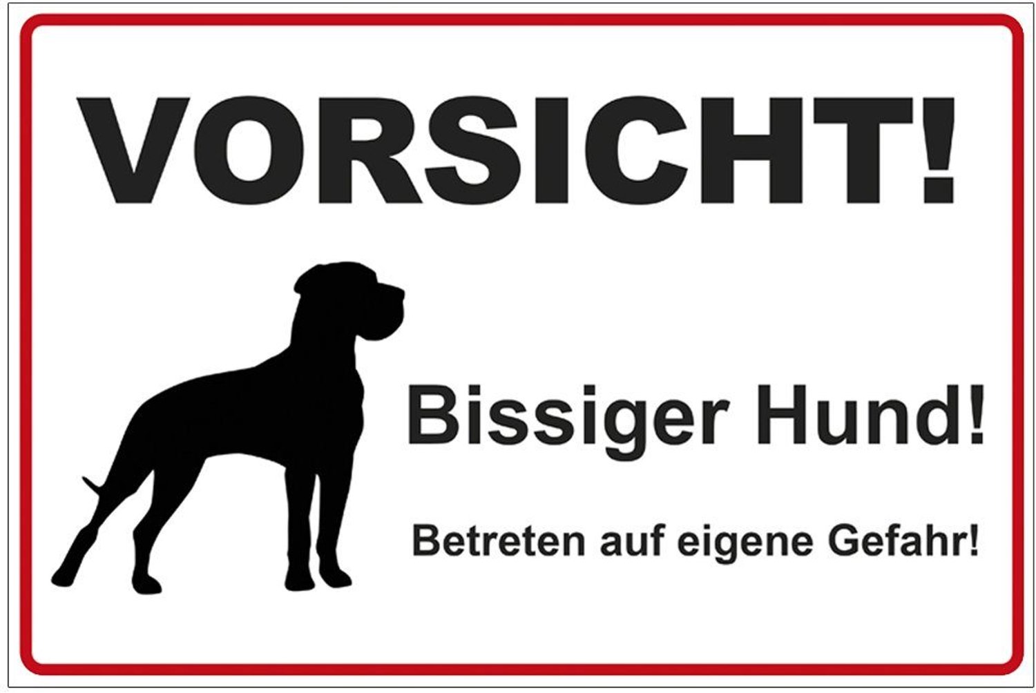 Waarschuwingsbord voor Honden - Hoogwaardige Aluminium Plaat 300x200mm