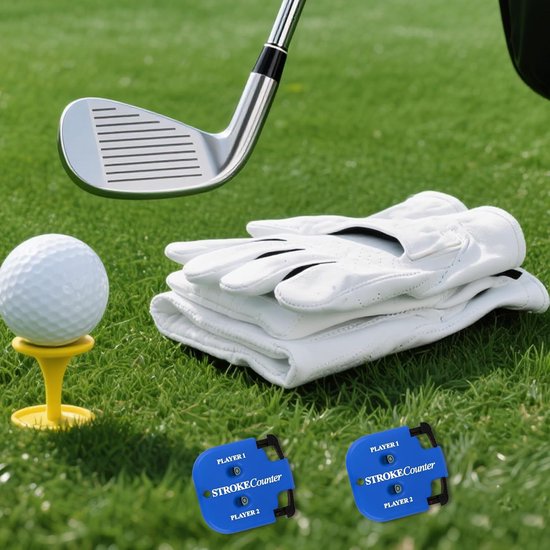 Golf Slagentellers - Scoreteller Klikker - Golf Training - Dubbele Speler Teller - 2 Stuks - Blauw van GOLF — afbeelding 2