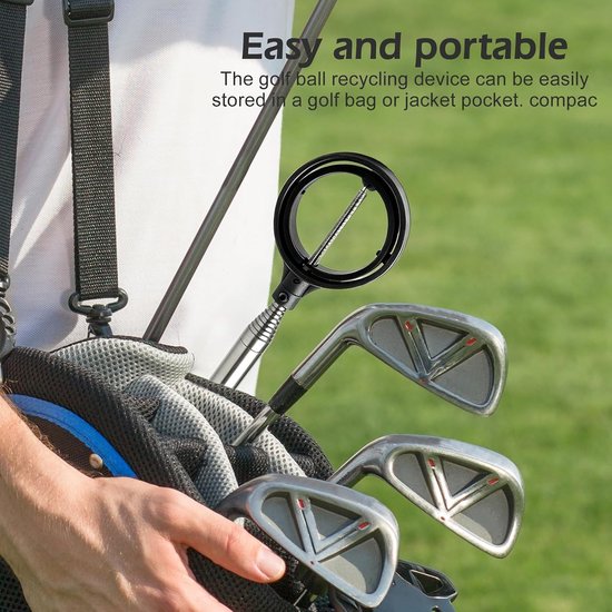 Golfbal retriever 2 m - roestvrij staal - antislip handgreep - balgrijper voor water en struiken - ServiceTopper — afbeelding 4