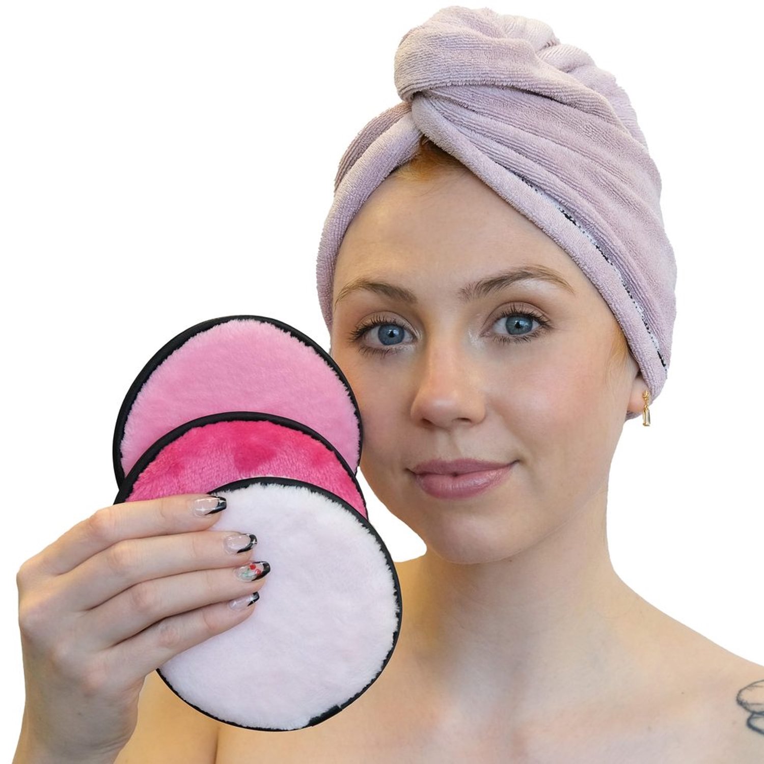 Make-up Remover Pads Herbruikbaar - 3 Stuks - Dubbelzijdig - Milieuvriendelijk - Zacht voor de Huid - Machine Wasbaar - Gezichtspads