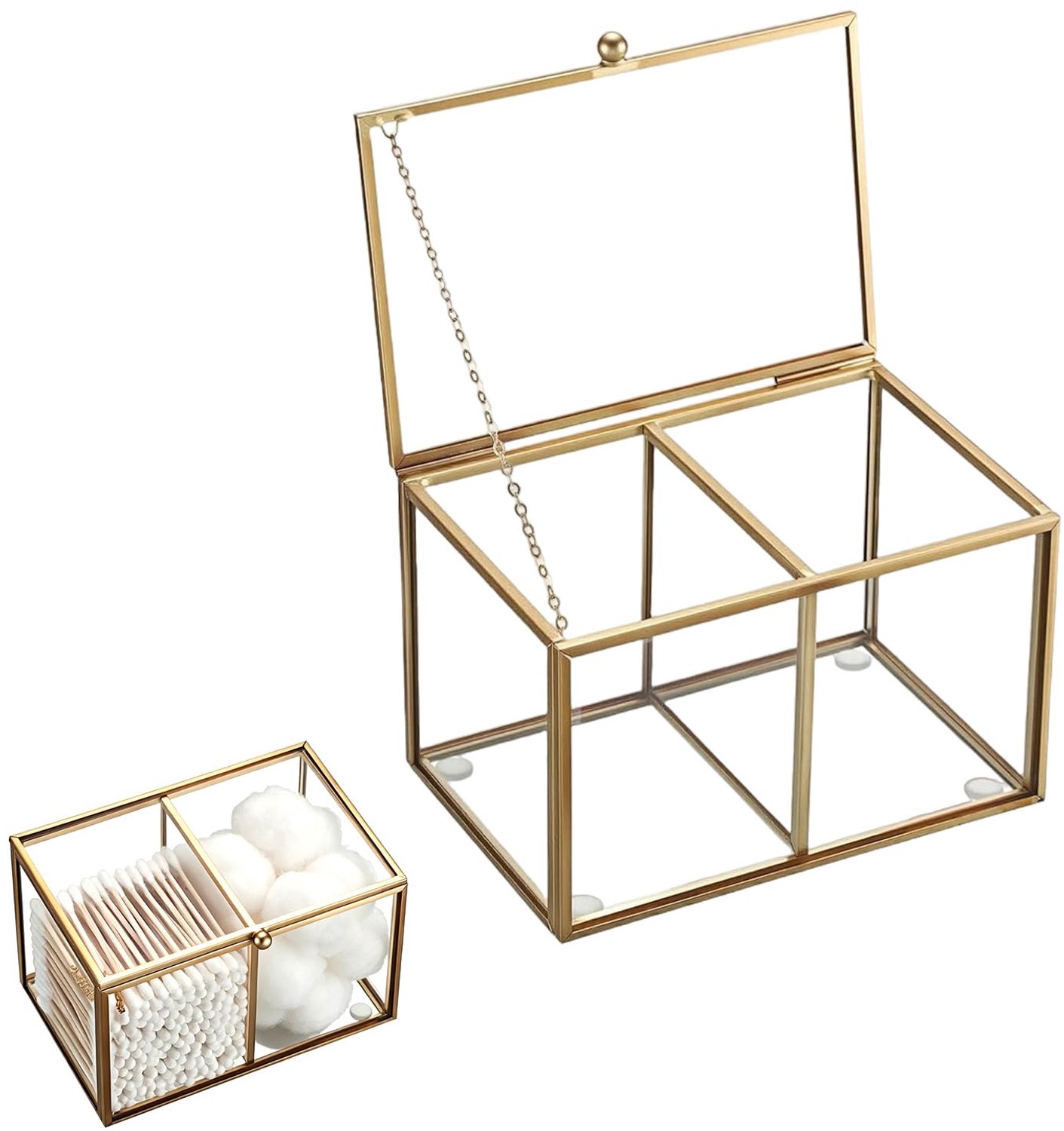 Opbergdoos voor Wattenstaafjes van Glas