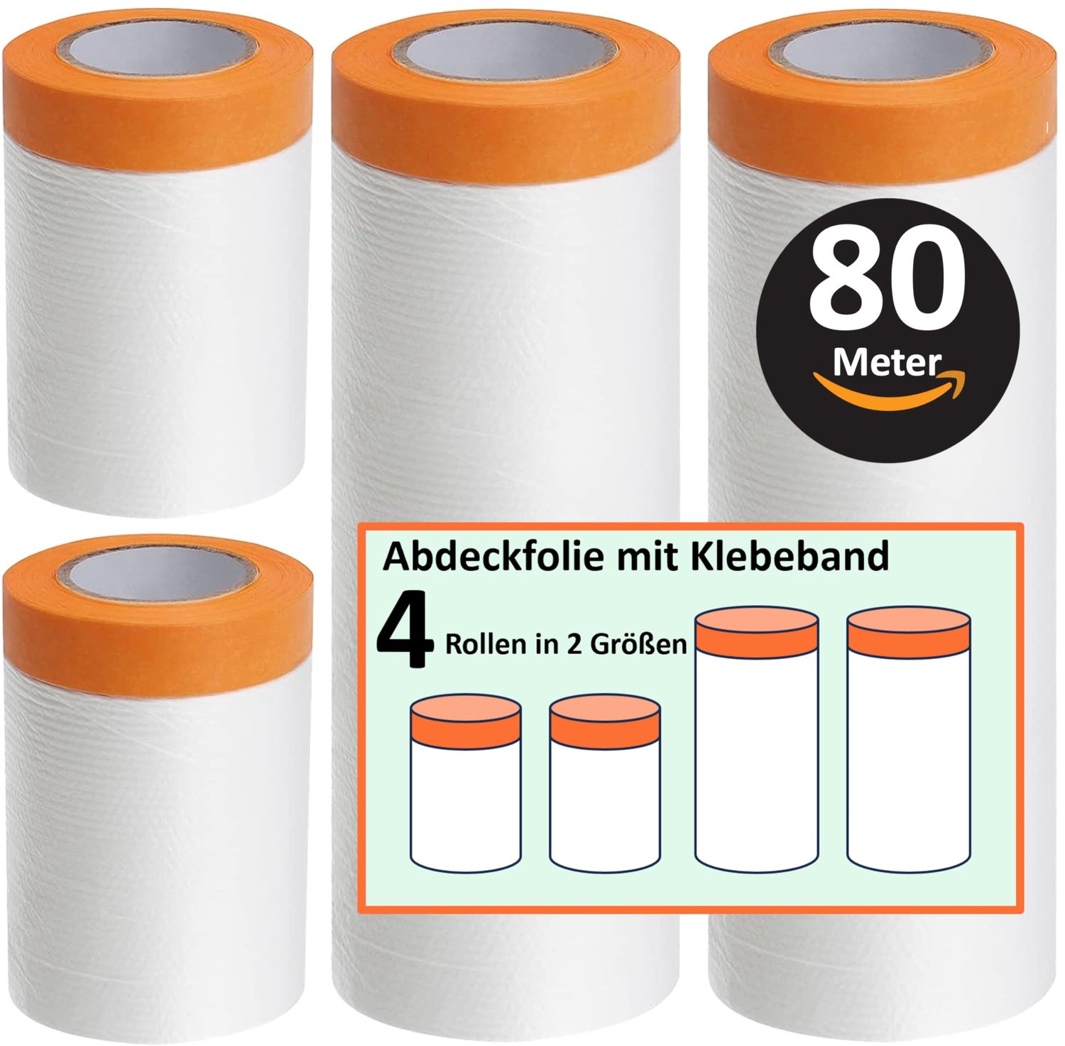 80 m Dekfolie met Plakband