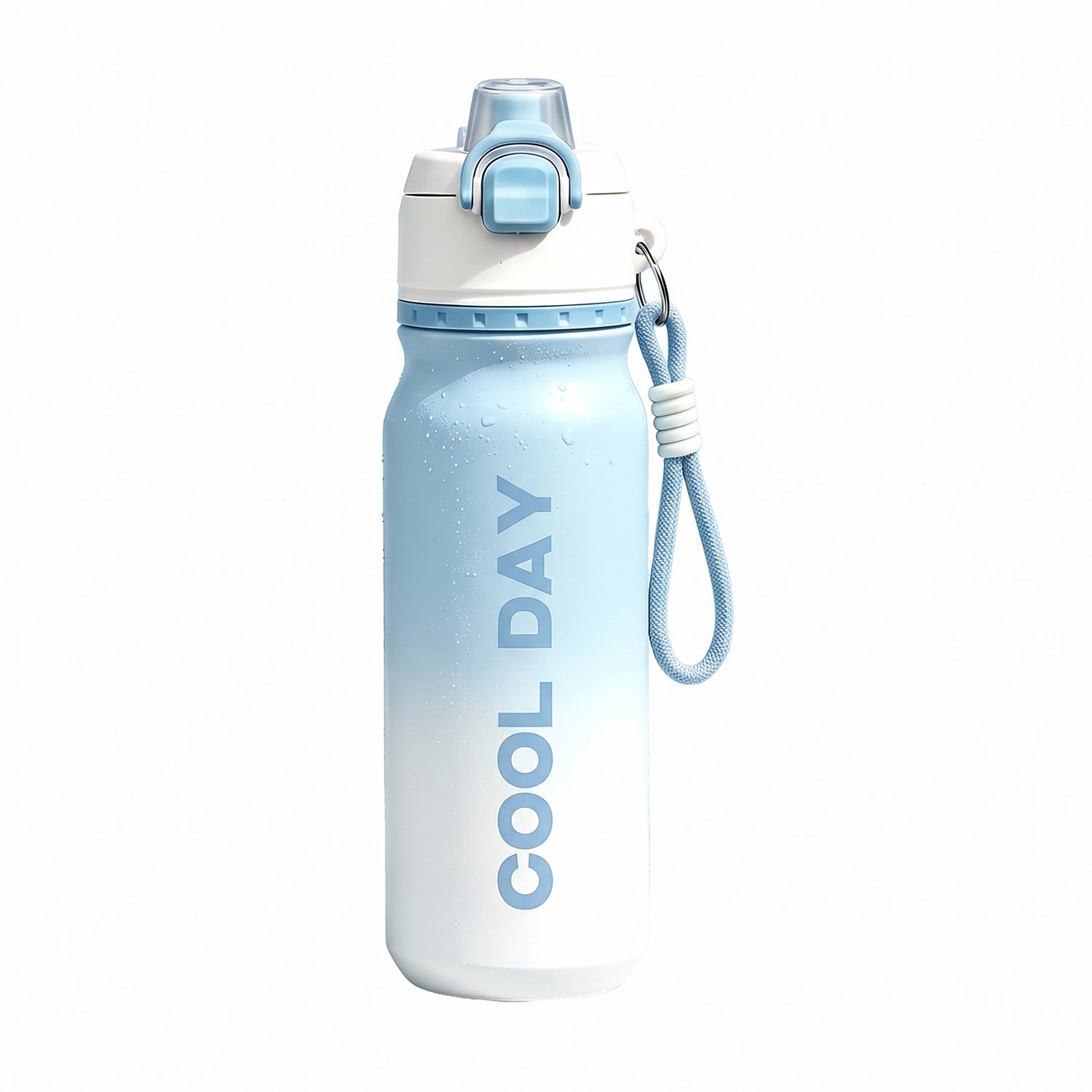 Thermosfles met Vernevelaar 700 ml - RVS Drinkfles met 304 RVS Binnenwand - Isolerende Waterfles voor Warm en Koud - Sportfles met Drinktuit en Sprayfunctie - Lekvrije Fles met Draagkoord - Antislip Siliconen Bodem en Krasbestendige Coating - Blauw
