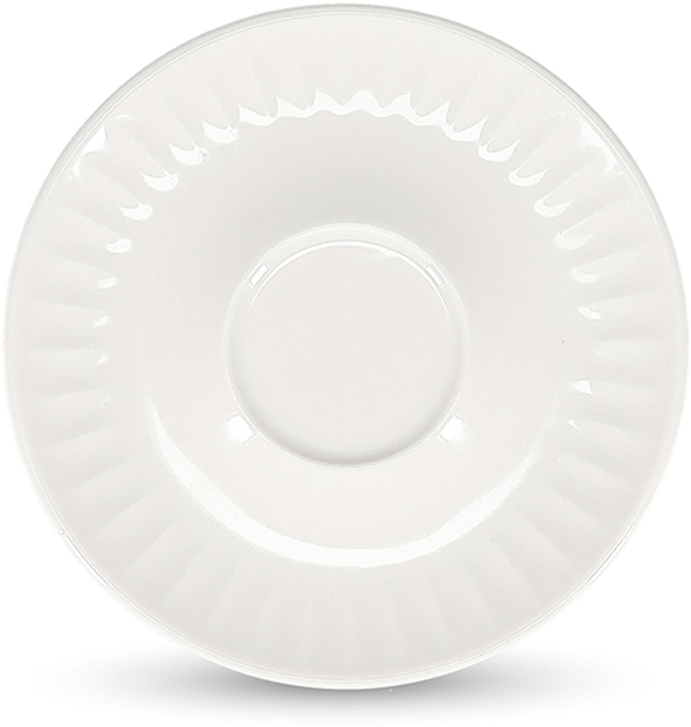 Fameilleur mokkaschotel 15cm wit Solar set van 6 - porseleinen onderschotel voor kopjes, voor koffiekop, theekop en espressokop, vaatwasser- en magnetronbestendig, voedselveilig, servies voor thuis, restaurant en horeca, mooi als cadeau