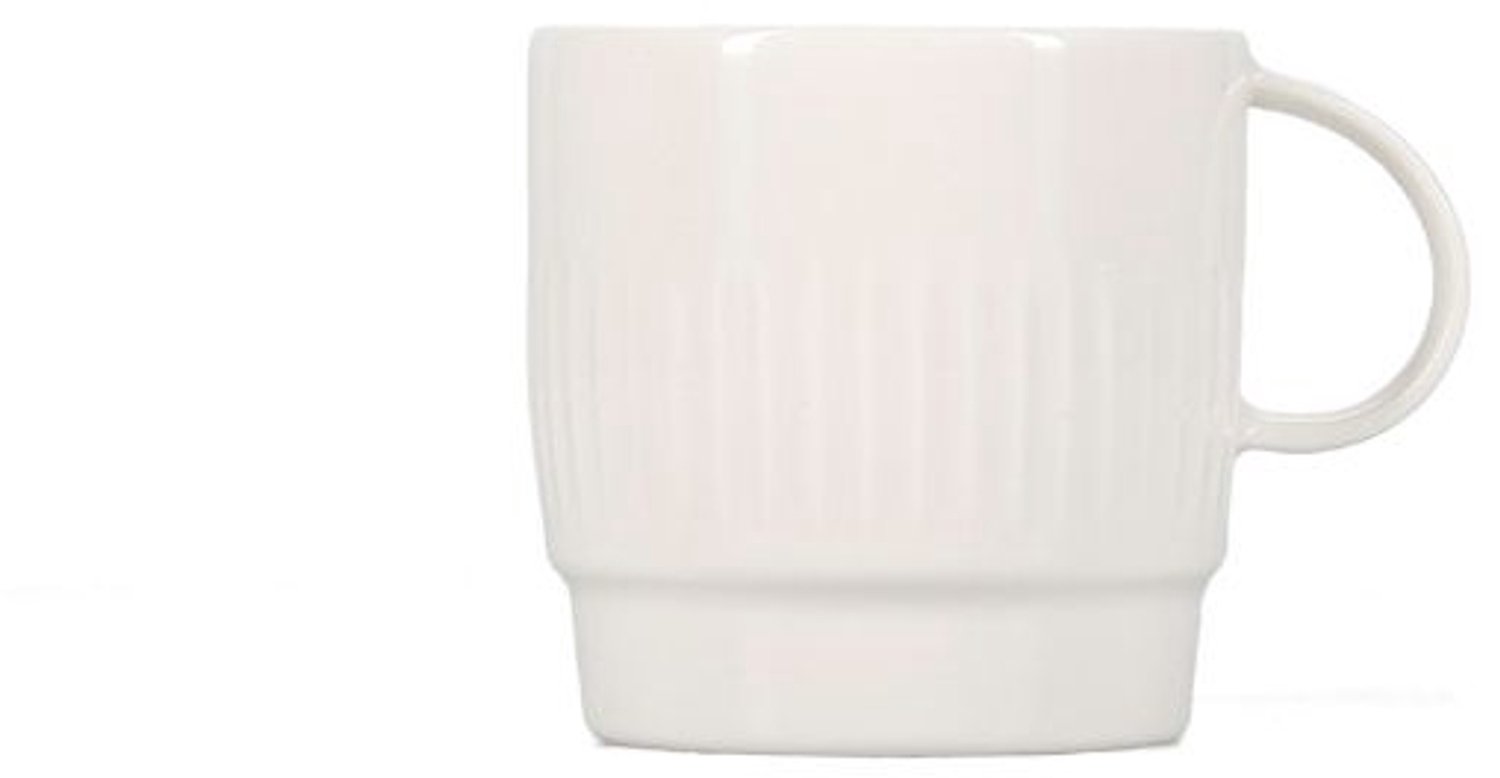 Fameilleur kop 23cl wit Solar set van 6 - porseleinen koffiekop en theekop, voor koffie, cappuccino en thee, vaatwasser- en magnetronbestendig, voedselveilig, servies voor thuis, restaurant en horeca, mooi als cadeau