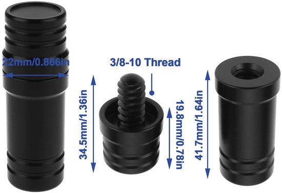 Biljartkeu Beschermers - 3/8 x 10 Draad - Biljart Accessoires - Schacht/uiteinde Bescherming - Duurzaam Plastic - Eenvoudige Installatie - Biljartaccessoires — afbeelding 3