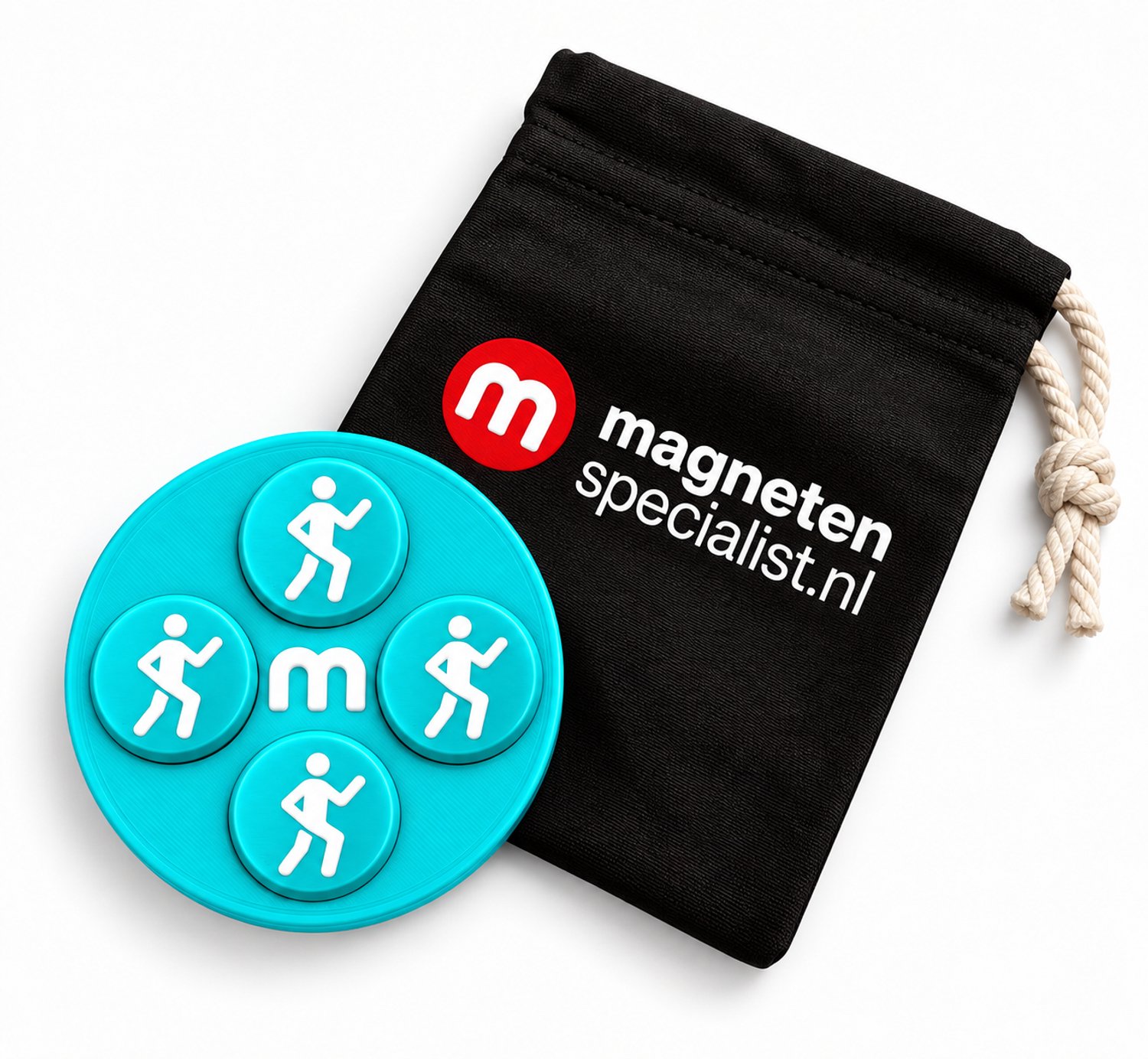 Startnummer Magneten Hardlopen – Turquoise – Set van 8