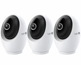 Tapo C260 Beveiligingscamera Binnen 3-pack - Bundelvoordeel - 4K 8MP - Gezichtsherkenning - 360° Draaibaar - Fysieke Privacymodus - Wifi 2,4 & 5 GHz - 18x Zoom - 12m Nachtzicht - 90 dB Sirene - microSD tot 512GB - Geen Abonnement