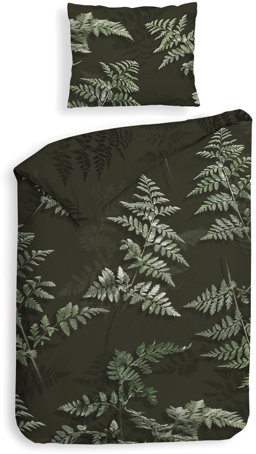 Heckettlane Dekbedovertrek Katoen Satijn Rua - Forest Green - 100% Katoen-Satijn - Dekbedovertrek 240x200/220cm - Lits Jumeaux - Puketi van Merkloos — afbeelding 3