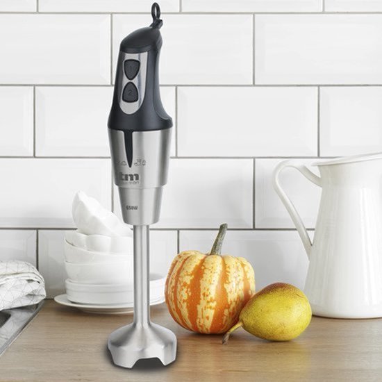 TMPBA008 Handmixer met 400 W vermogen, kap en as, roestvrij staal, maatbeker 900 ml, ergonomische en antislip handgreep, roestvrij staal — afbeelding 3
