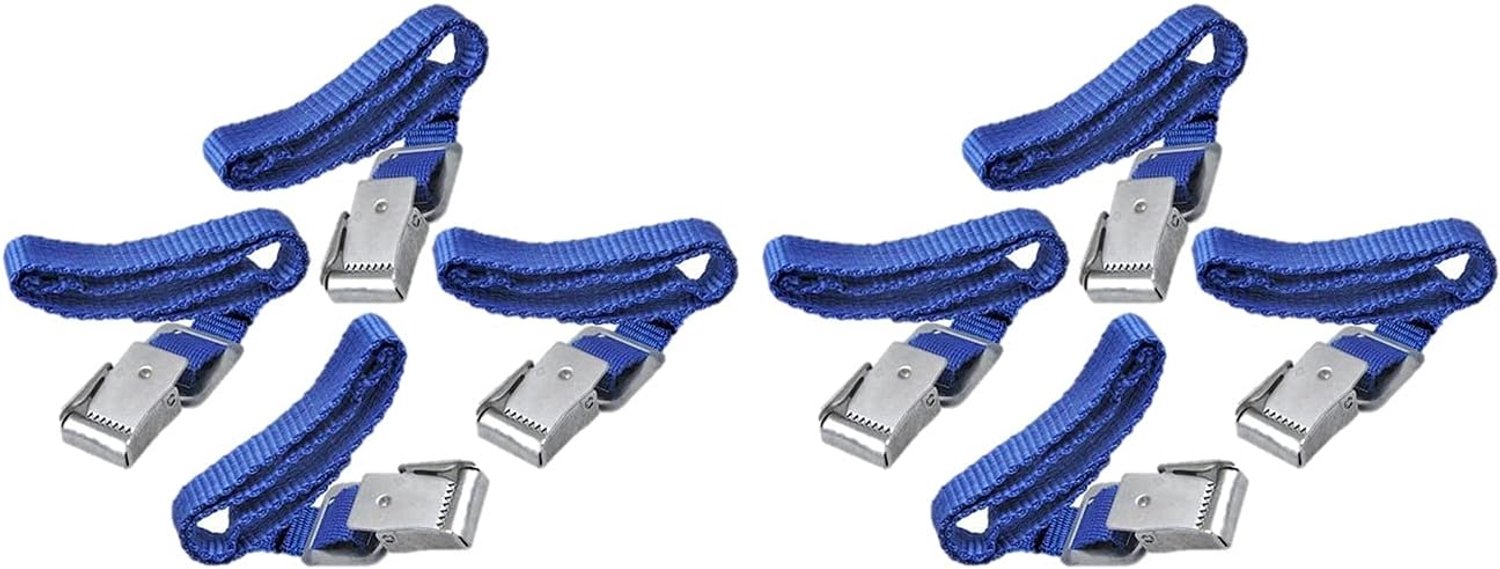 8x Spanbanden met Metalen Gesp - 40cm Polyester Lashing Straps
