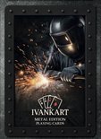 IVANKART Metal Edition speelkaarten in een zwarte doos met afbeelding van lasser en vonken.