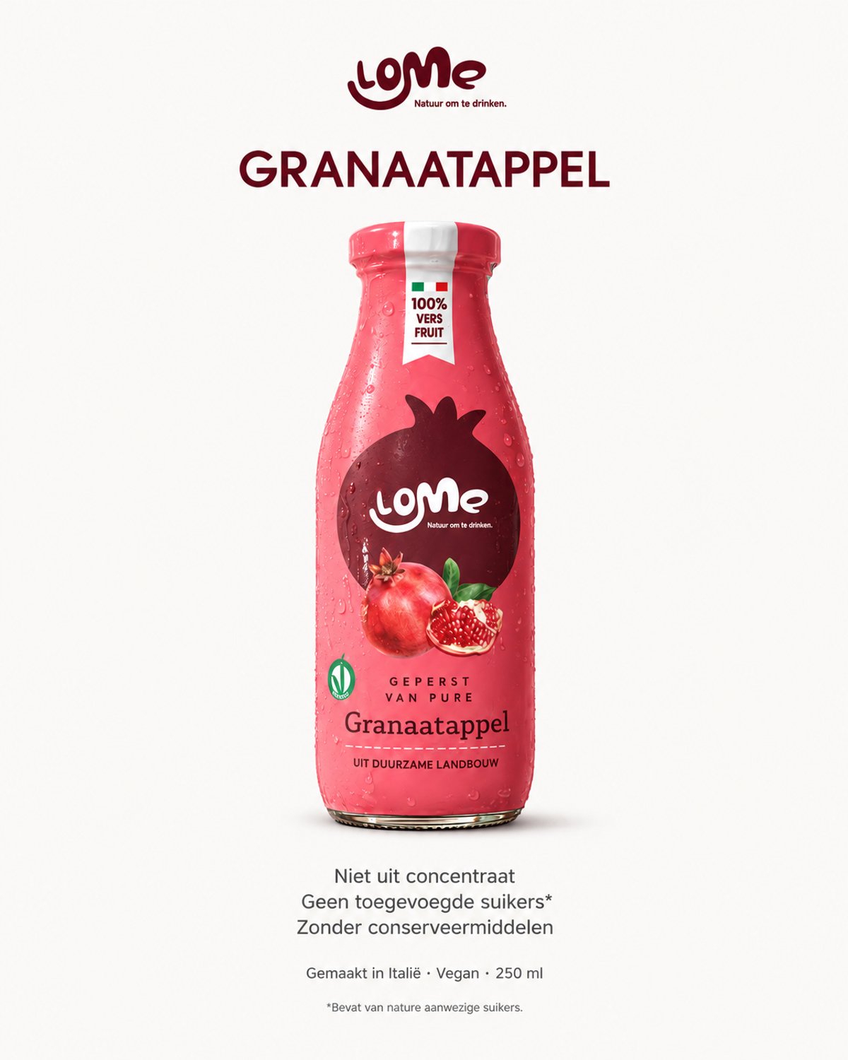 LoMe Vruchtensap - 100% Granaatappelsap - 250 ml - Multipack
