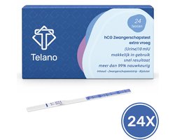 Telano Zwangerschapstest Extra Vroeg 24 stuks Dipstick - Zwangerschapstesten 6 Dagen Eerder - Extra Gevoelige Strip van 4 mm