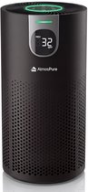 AtmosPure® CleanAir Luchtreiniger - Air Purifier met vervangbaar HEPA 13 + Koolstof filter - CADR 250 m³/h - Zwart - Voor 98 m² - Filtert pollen, huisstofmijtallergenen en fijnstof - 3 standen + stille slaapstand - Luchtkwaliteit Sensor