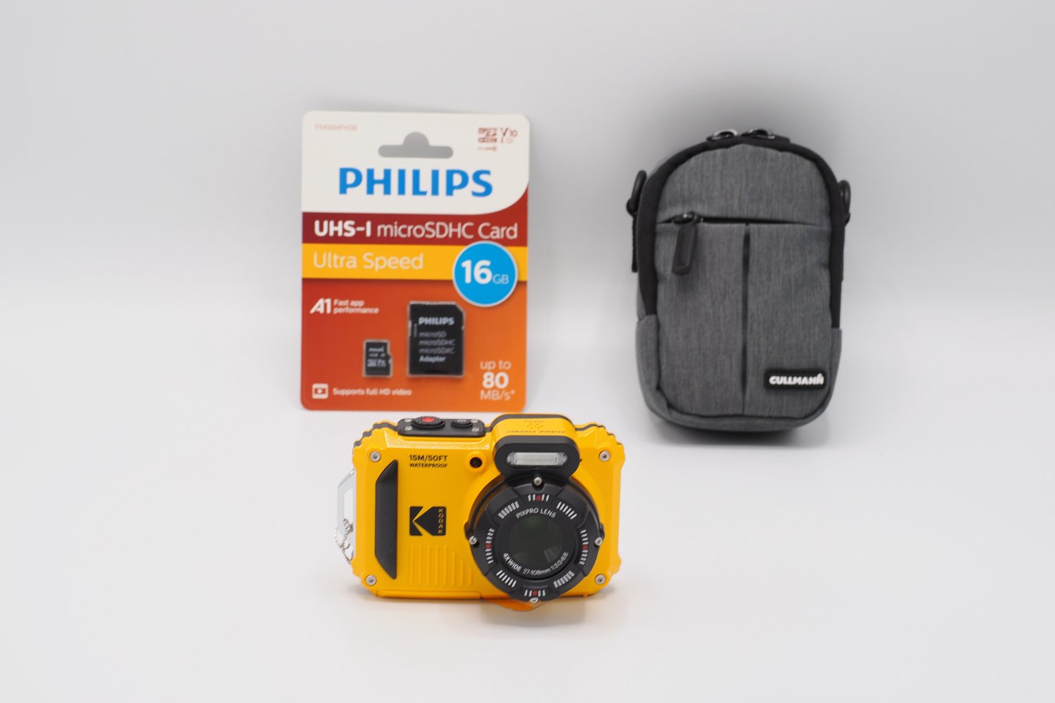 Kodak WPZ2 - Compactcamera - Onderwatercamera - 16 megapixel - Geel - + 16GB geheugenkaart - + Tas