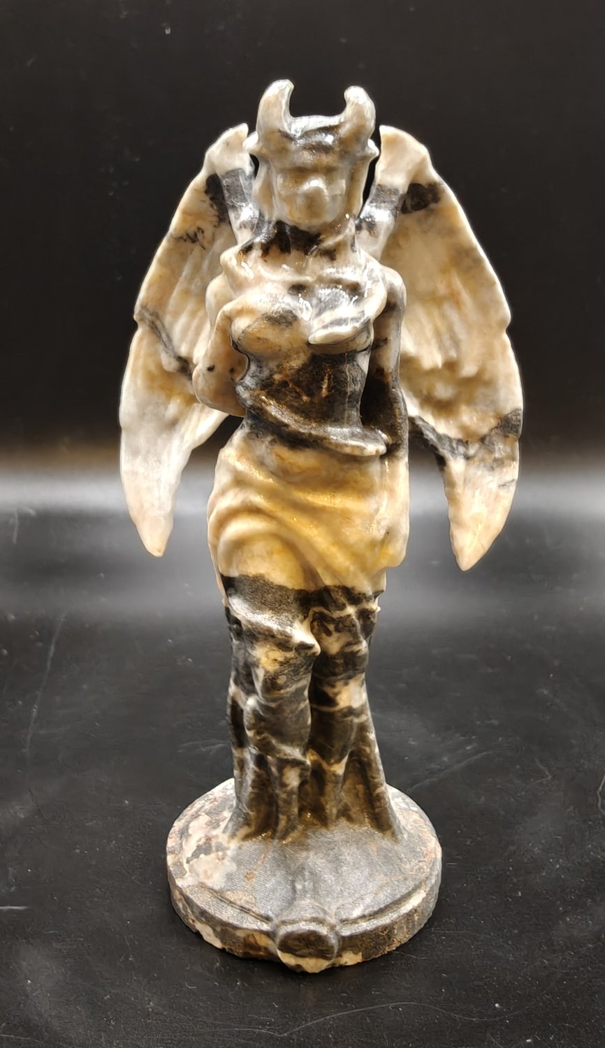 Edelstenen figuur carving Hecate - Zebra Marmer edelsteen