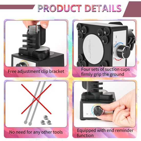 Verfmixer mini vortex mixer met 3 snelheden draagbare mengmachine voor verf acryl nagellak 300-2400 RPM — afbeelding 5