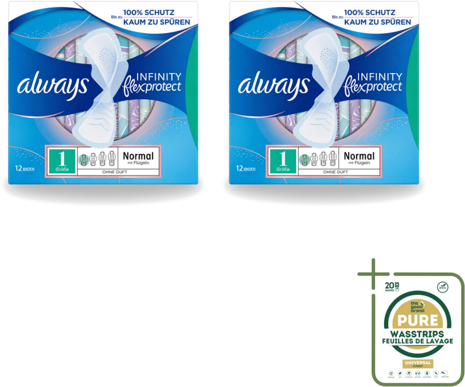 2 x Always – Maandverband – Infinity Normal - 12 Maandverbanden - Wasstrips - Always Infinity - FlexFoam - Maandverband - Menstruatie - Absorptie