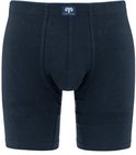 Effen marineblauwe Ceceba boxershort met een logolabel in het midden van de tailleband.