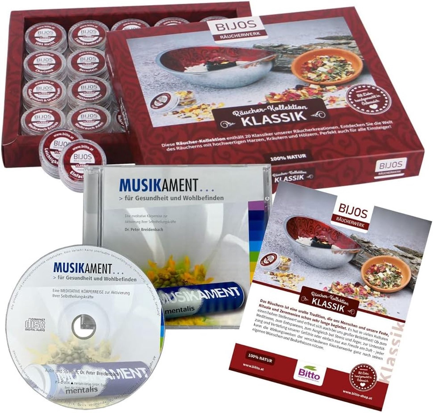Merkloos Rookwierook Assortiment Box Klassiek met 20 Geuren & Muziek CD