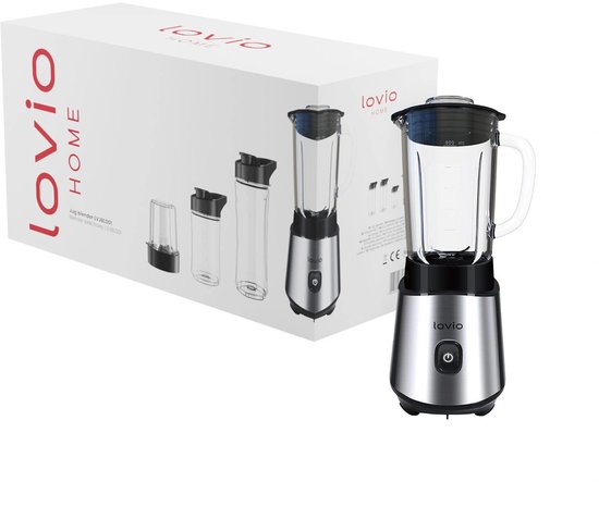 LOVIO LVJBL001 staafmixer, vermogen 500 W, glazen beker van 600 ml, 3 flessen van LOVIO — afbeelding 3