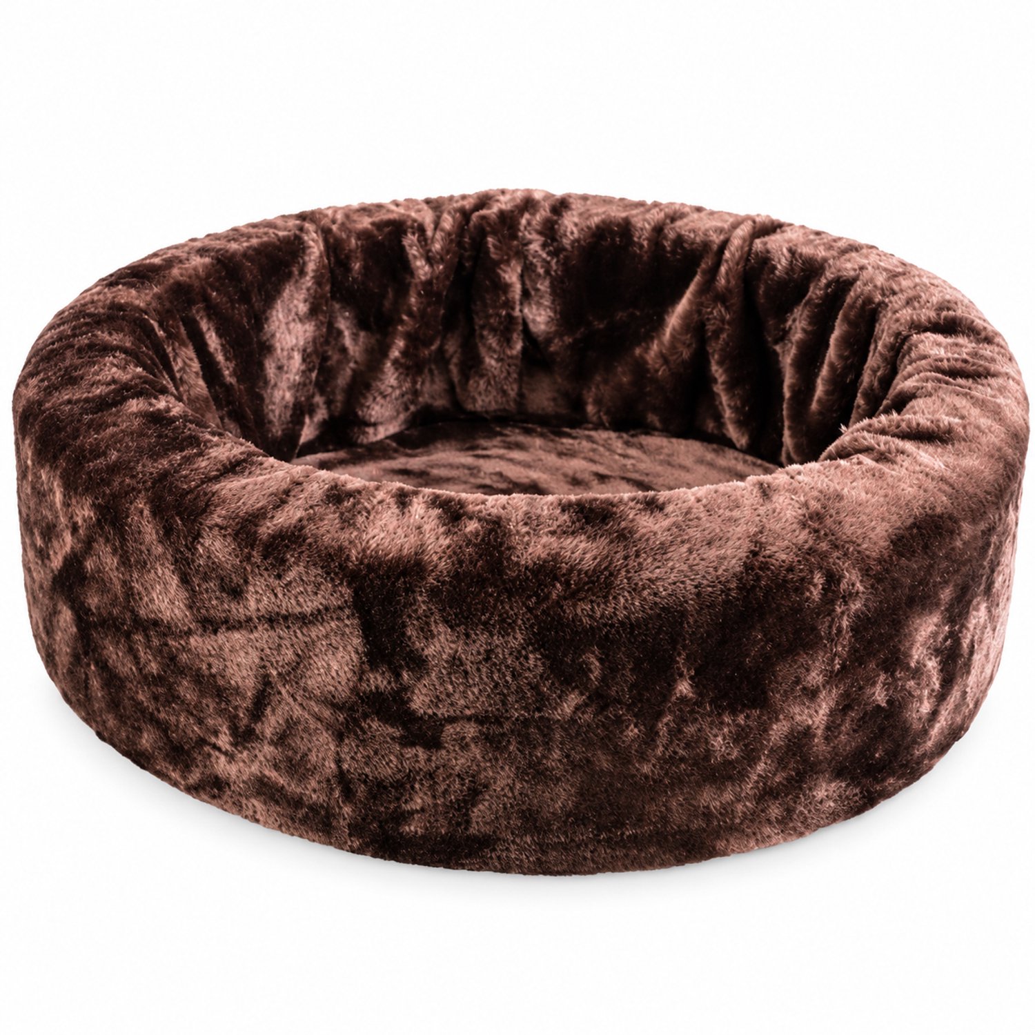 Ovale Hondenmand Imitatiebont 45 x 38 x 12 cm