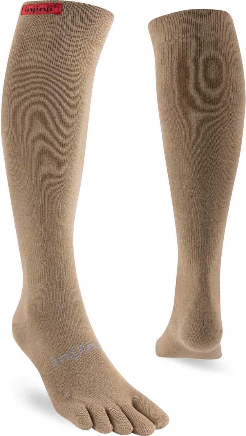 Injinji Boot Original Weight Over The Calf Sokken Beige