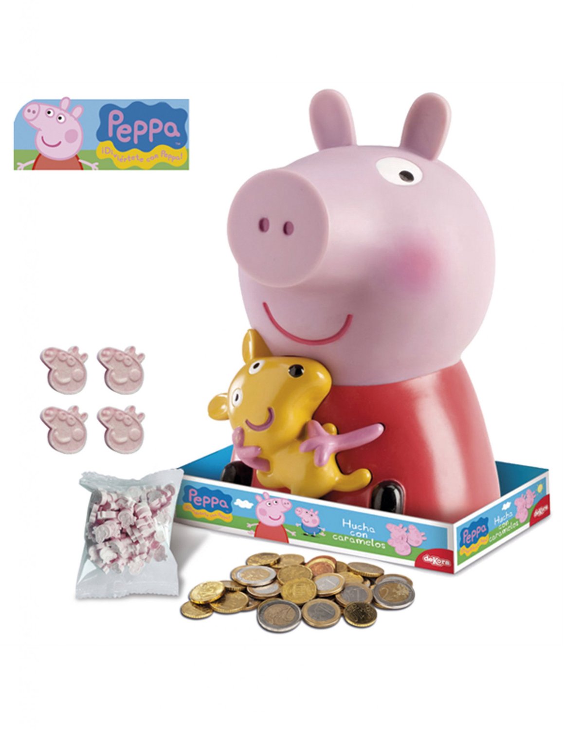 DEKORA - Peppa Pig spaarvarken met lolly's